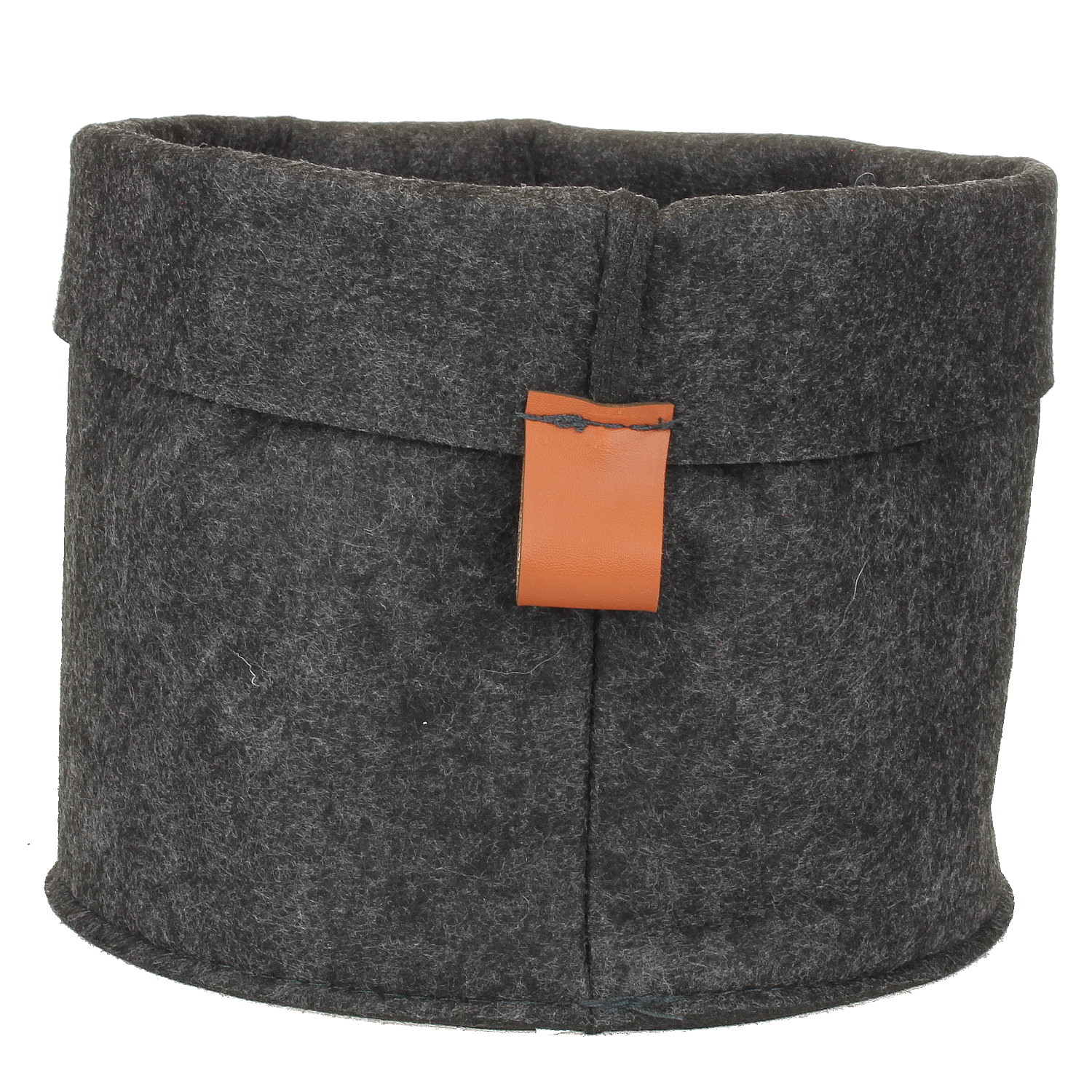 Filzkorb 3er Set rund Grau Aufbewahrungskorb Brotkorb Körbchen