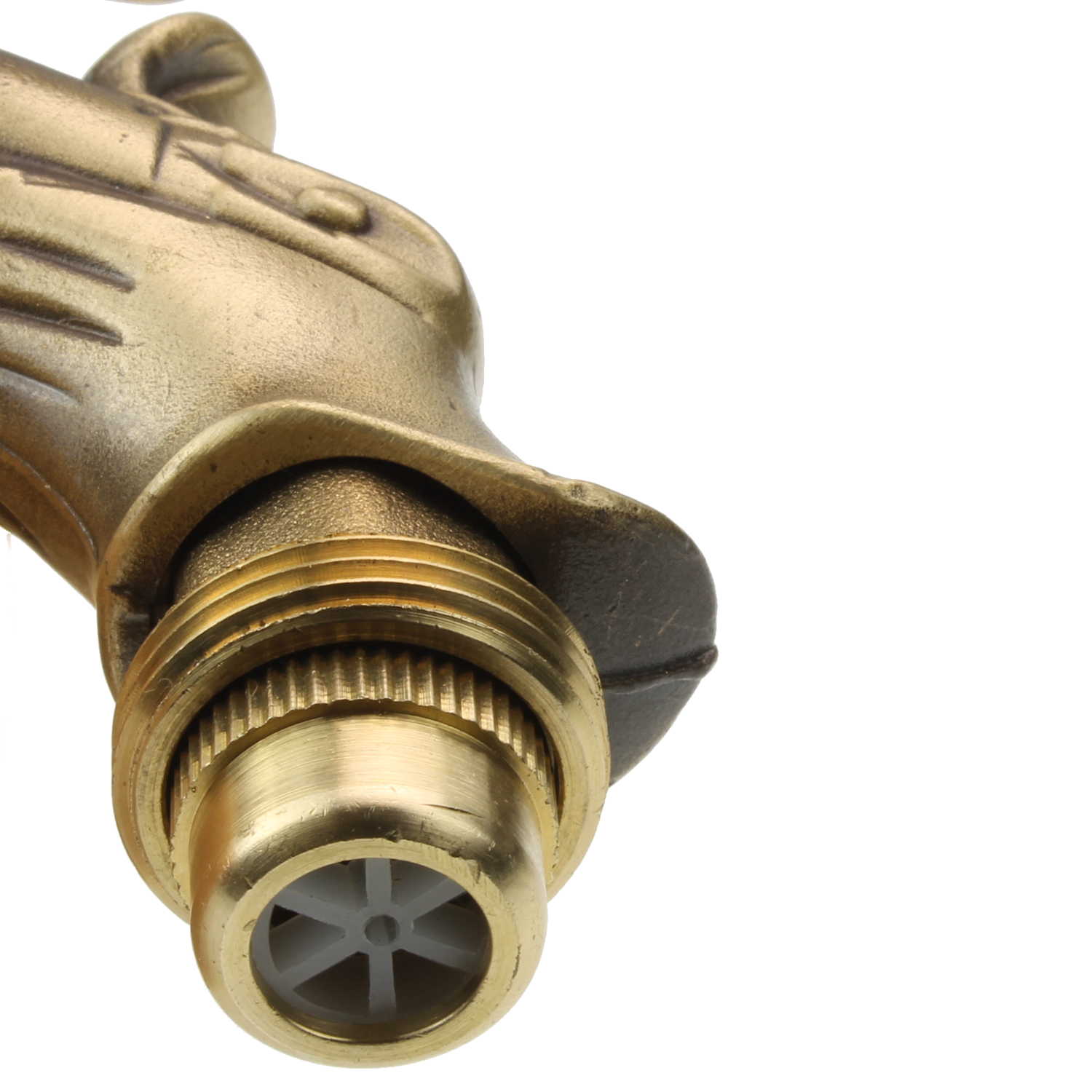 Garten-Wasserhahn Retro Gartenhahn Altmessing Auslauf Anschluss Wasser