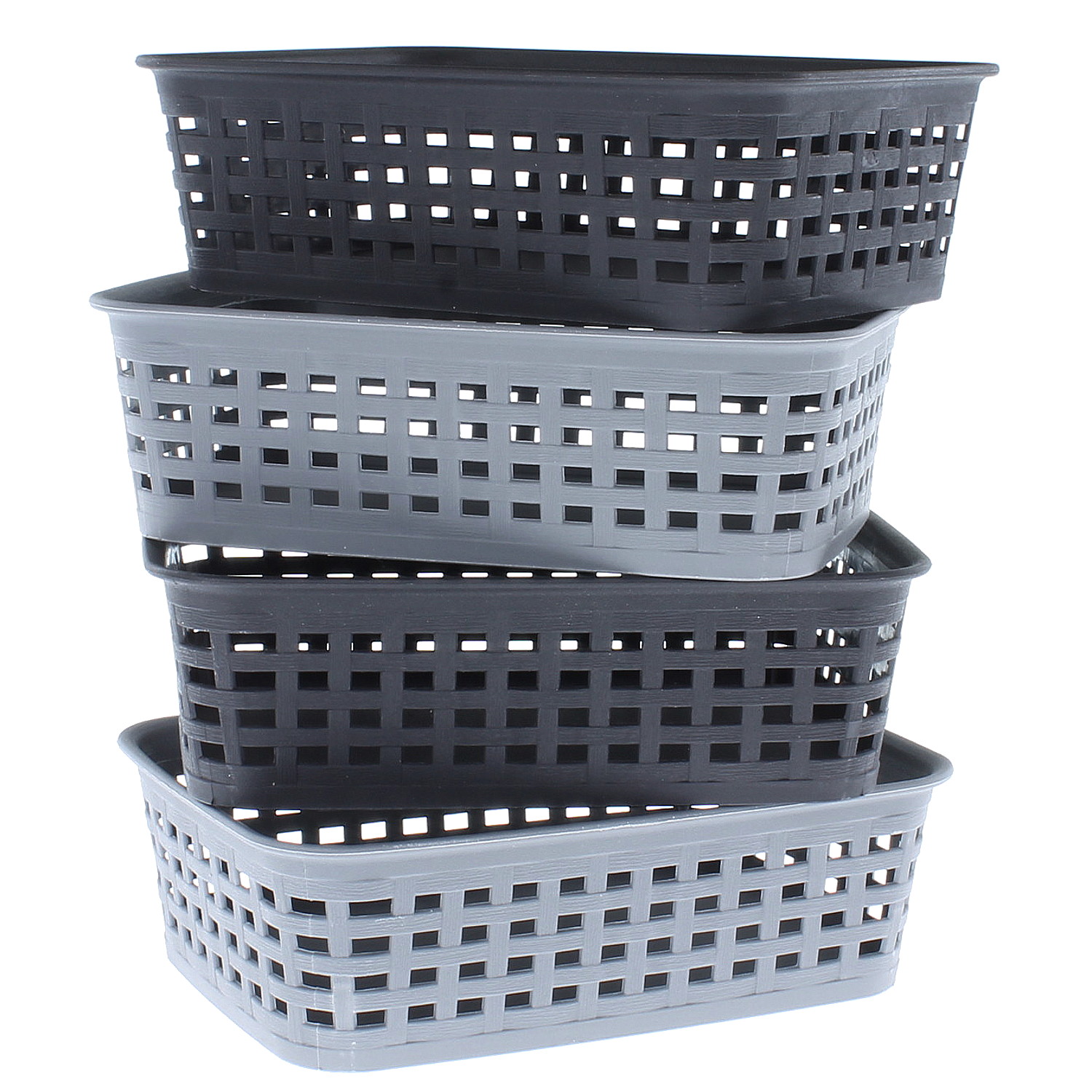 4er Set Ablage-Box Organizer Aufbewahrung Korb Regalkorb Schrankkorb