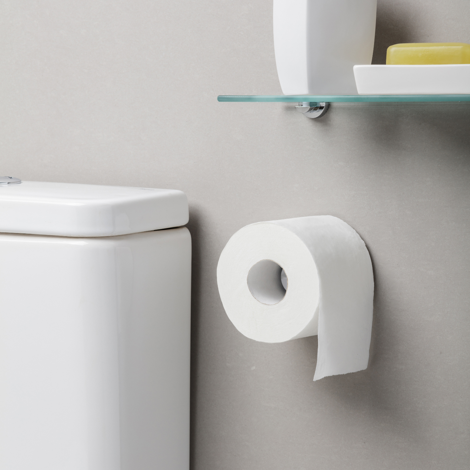 Toilettenpapierhalter Weiß ohne Bohren KlorollenHalter